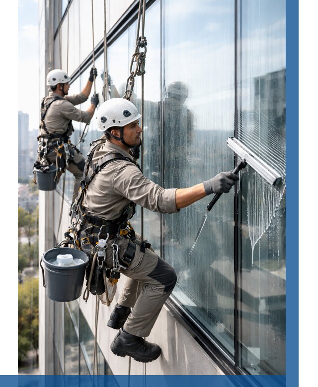 Мойка окон альпинистами в Новоуральске от 4594 р. | ВЫСОТНИК-Нву