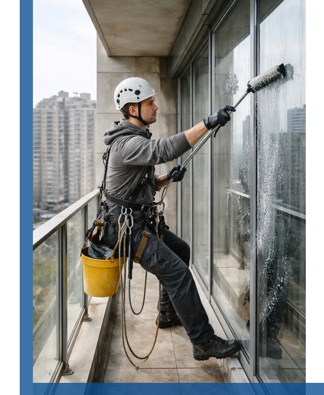 Профессиональная мойка балконного остекления в Новоуральске