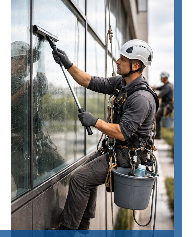 Мойка стеклянных фасадов в Новоуральске от 204 р. | ВЫСОТНИК-Нву