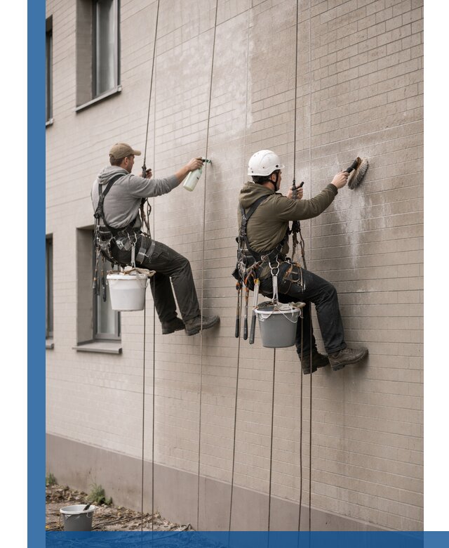 Удаление высолов с фасада зданий в Новоуральске без повреждений и следов