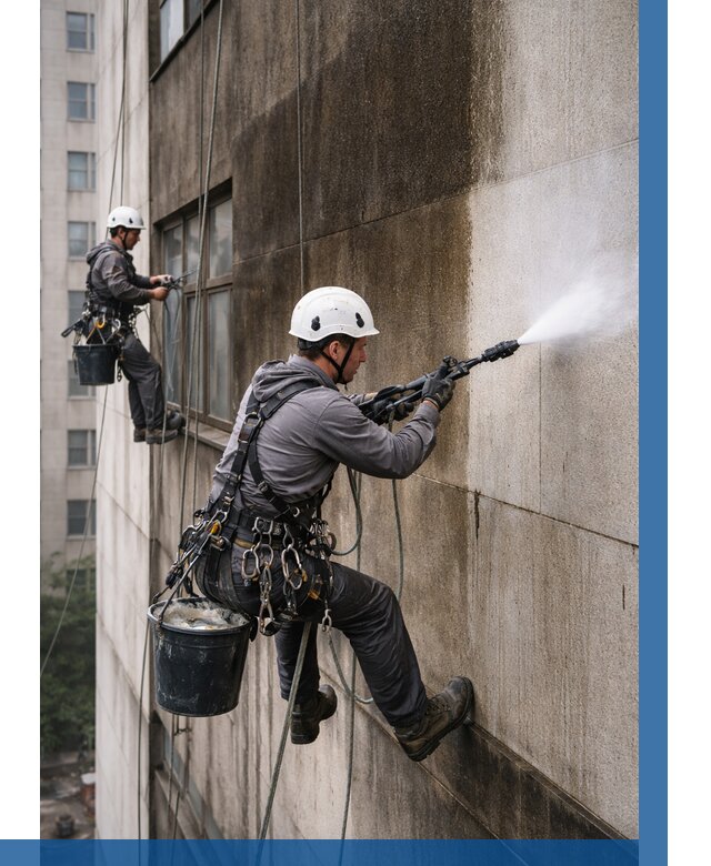 Очистка фасада от копоти в Новоуральске от 255 р. | ВЫСОТНИК-Нву