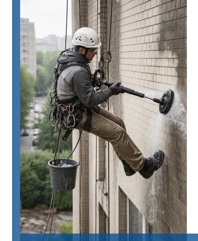 Очистка фасада от копоти в Новоуральске профессионально и безопасно