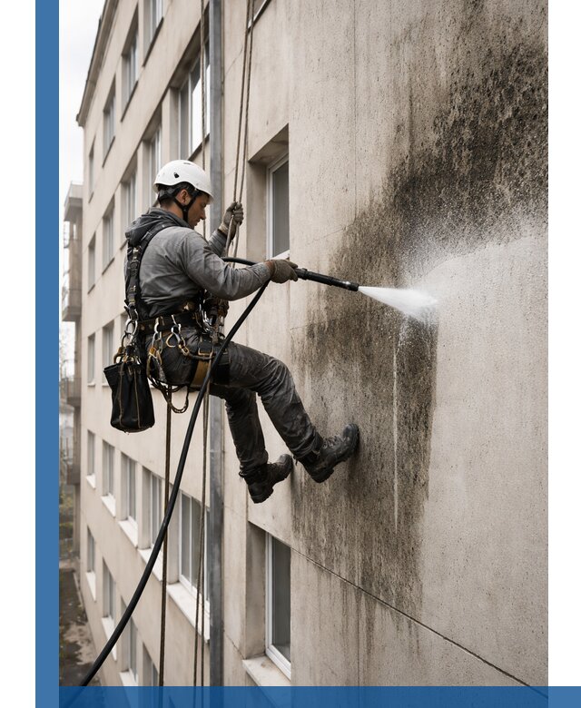 Профессиональная очистка фасадов от плесени в Новоуральске