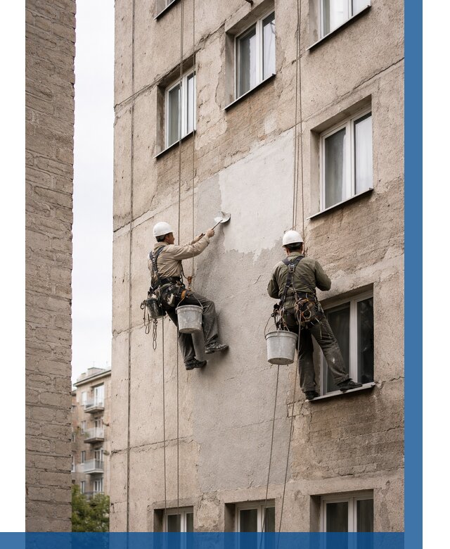 Косметический ремонт фасада в Новоуральске от 1123 р. | ВЫСОТНИК-Нву