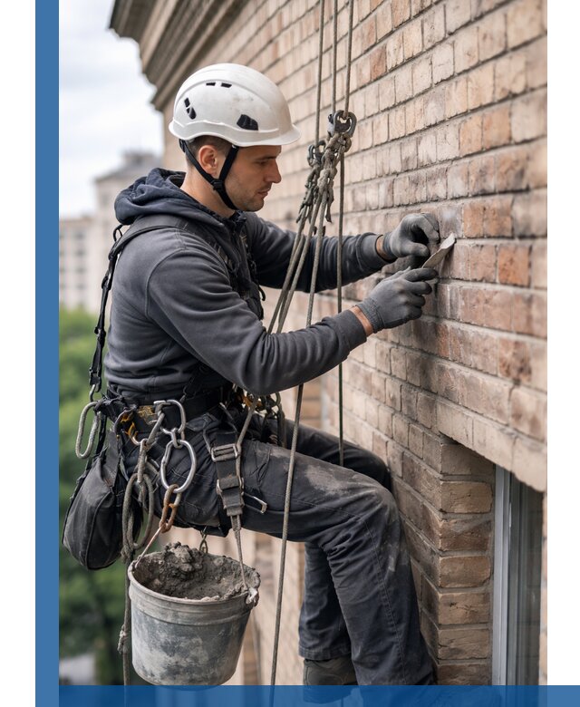 Качественный ремонт кирпичной кладки фасада в Новоуральске с гарантией