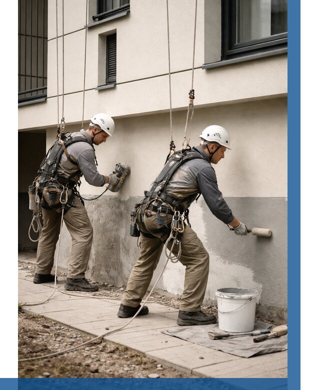 Окраска цоколя здания в Новоуральске от 459 р. под ключ | ВЫСОТНИК-Нву