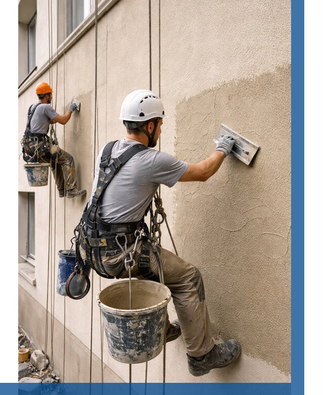 Декоративная штукатурка фасада в Новоуральске от 1225 р. | ВЫСОТНИК-Нву