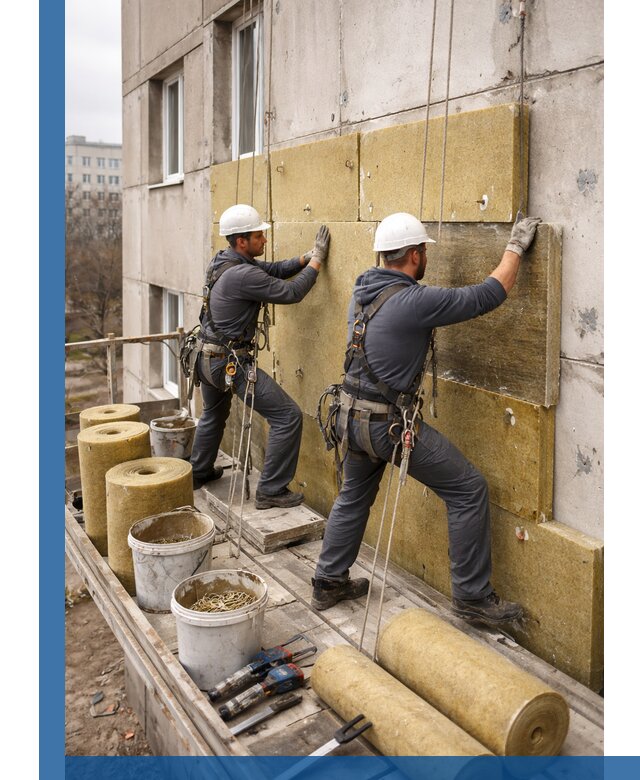 Утепление фасада минватой в Новоуральске под ключ с гарантией