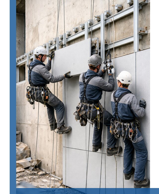 Монтаж вентилируемого фасада в Новоуральске под ключ с гарантией качества