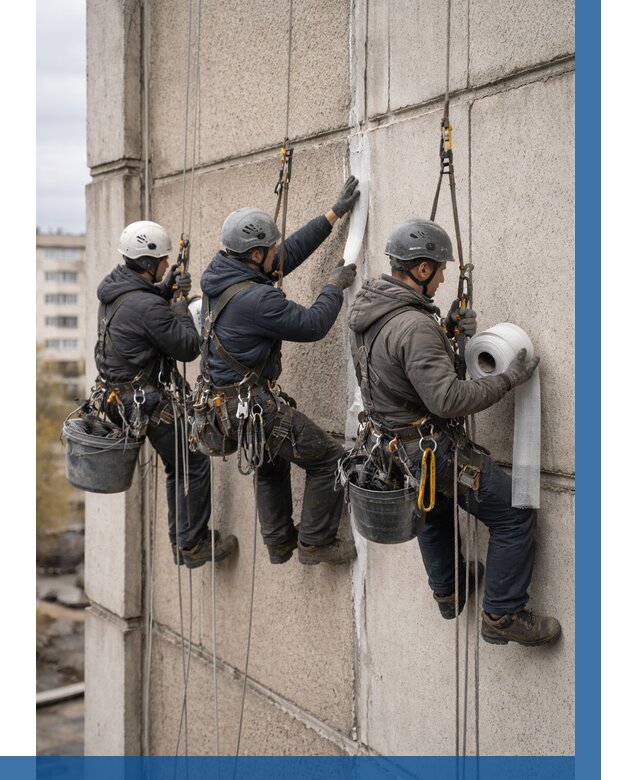 Ремонт межпанельных швов в Новоуральске от 766 р. | ВЫСОТНИК-Нву