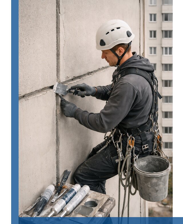 Ремонт межпанельных швов в Новоуральске герметизация и восстановление