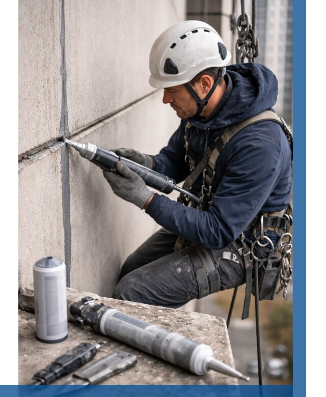 Вторичная герметизация швов в Новоуральске от 459 р. | ВЫСОТНИК-Нву