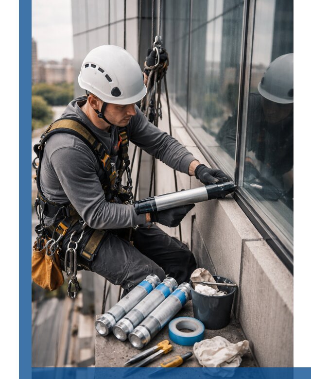 Герметизация стыков витража в Новоуральске для герметичных фасадов