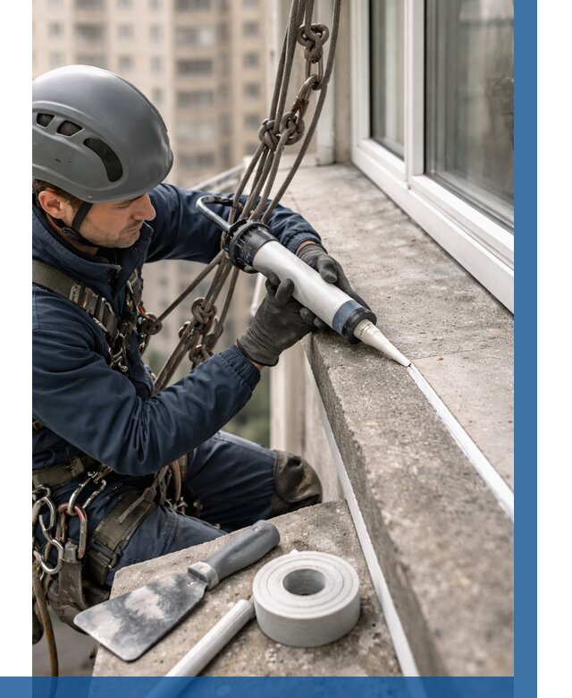 Герметизация балконного козырька в Новоуральске от 4594 р. | ВЫСОТНИК-Нву