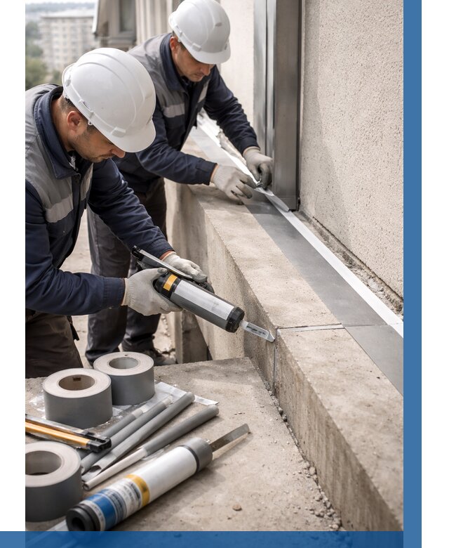 Герметизация примыкания балкона в Новоуральске от 4594 р. | ВЫСОТНИК-Нву