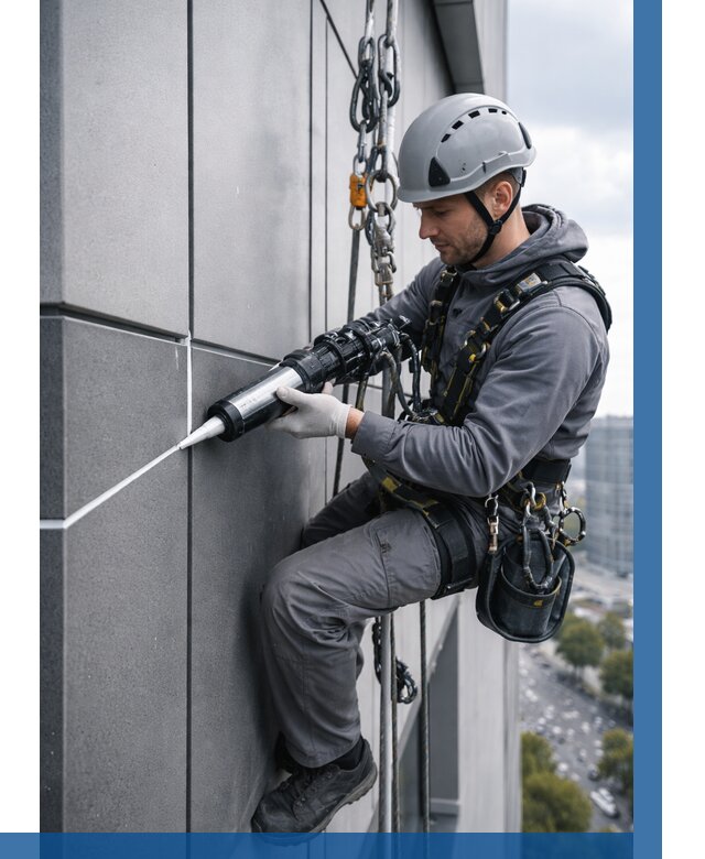 Герметизация стыков фасадных панелей в Новоуральске от 6635 р.| ВЫСОТНИК-Нву