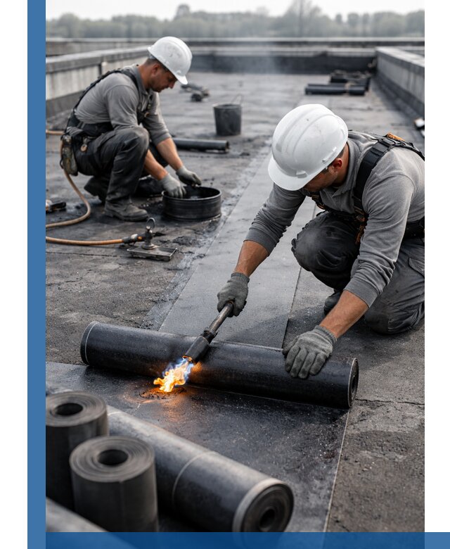 Ремонт рулонной кровли в Новоуральске герметизация и восстановление