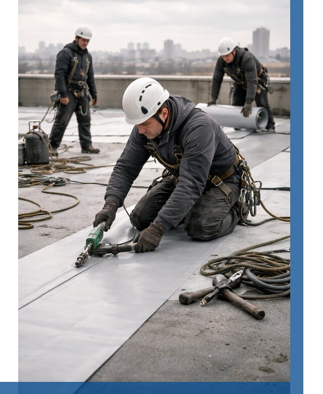 Ремонт мембранной кровли в Новоуральске от 1837 р./м2 | ВЫСОТНИК-Нву