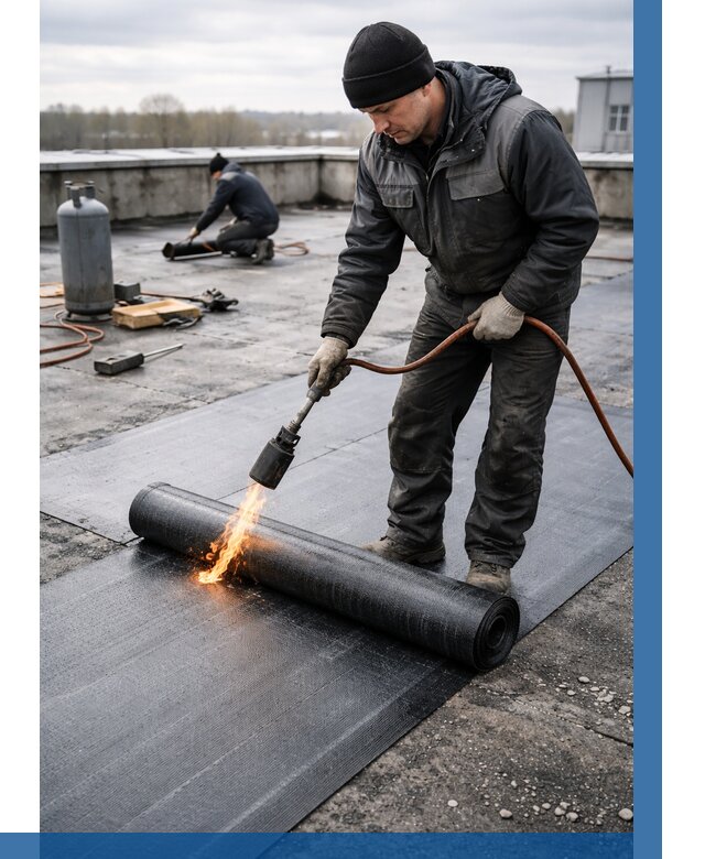 Ремонт наплавляемой кровли в Новоуральске от 715 р. | ВЫСОТНИК-Нву