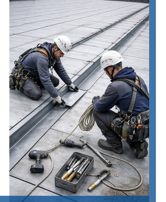 Ремонт фальцевой кровли в Новоуральске от 715 р. | ВЫСОТНИК-Нву