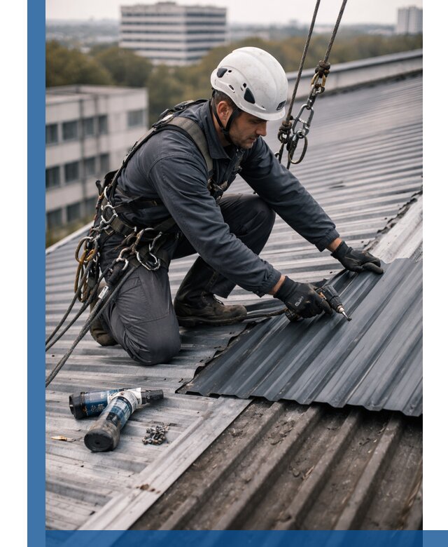 Ремонт профнастила на кровле в Новоуральске, работы под ключ