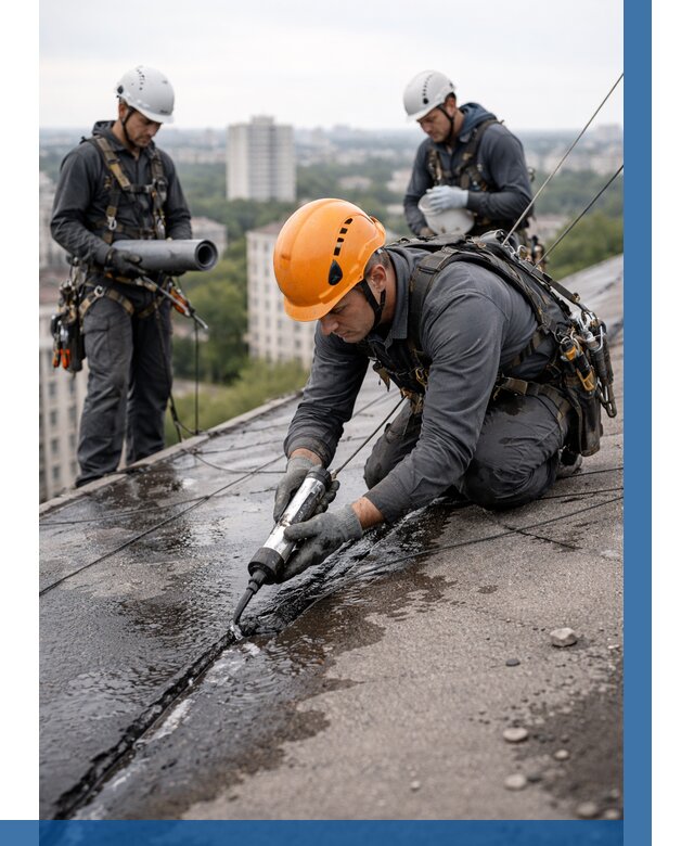 Устранение протечек кровли в Новоуральске от 12250 р. | ВЫСОТНИК-Нву