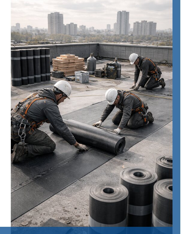 Монтаж мягкой кровли под ключ в Новоуральске от 459 р. | ВЫСОТНИК-Нву