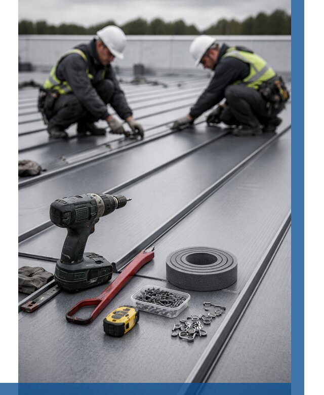 Монтаж фальцевой кровли в Новоуральске от 1837 р. | ВЫСОТНИК-Нву