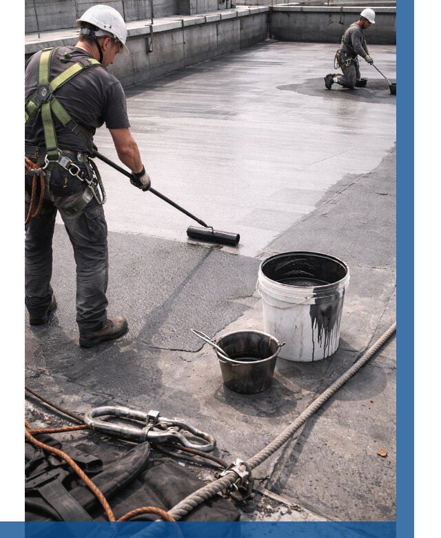 Гидроизоляция кровли жидкой резиной в Новоуральске от 510 р. | ВЫСОТНИК-Нву