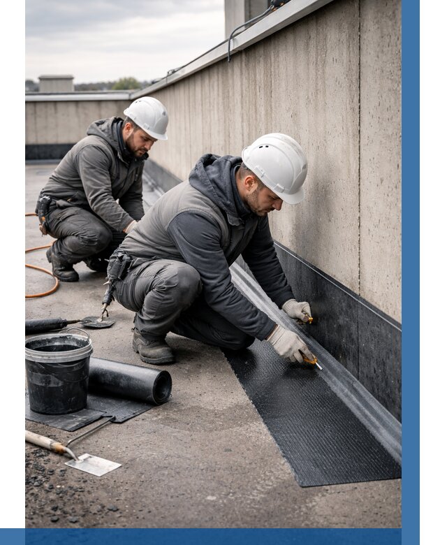 Гидроизоляция примыканий на кровле в Новоуральске от 919 р. | ВЫСОТНИК-Нву