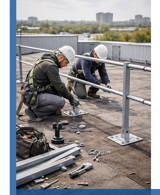 Монтаж кровельного ограждения в Новоуральске под ключ с гарантией