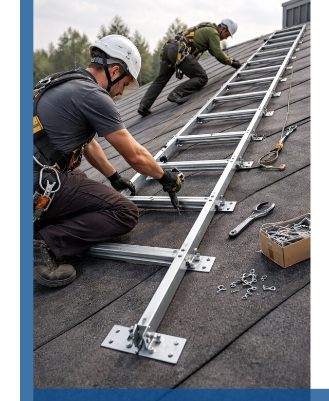 Профессиональный монтаж кровельной лестницы в Новоуральске под ключ