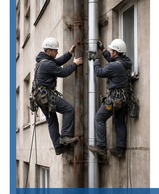 Замена водосточных труб в Новоуральске: монтаж и демонтаж под ключ