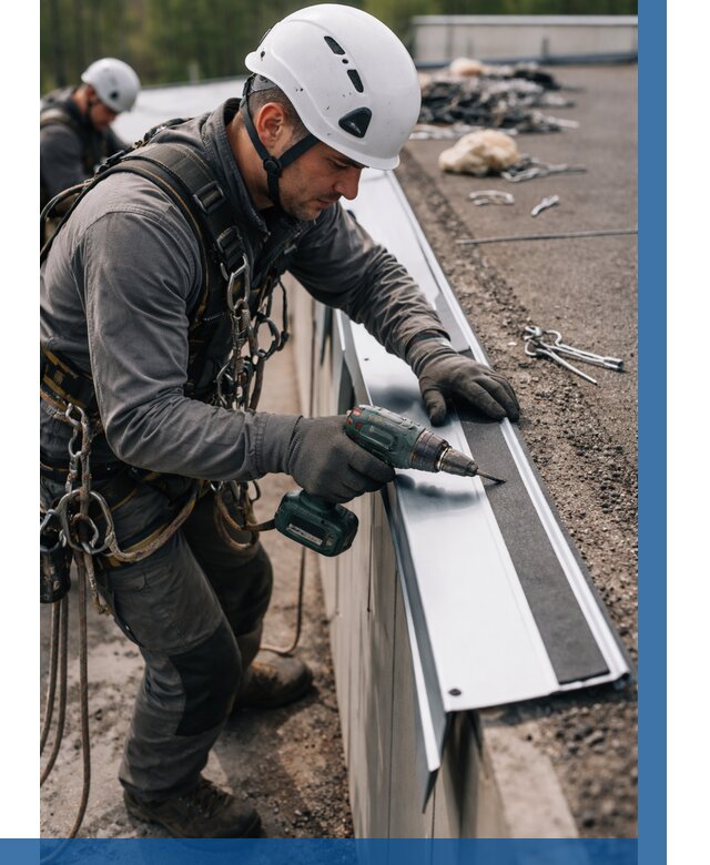 Монтаж капельника на кровле в Новоуральске от 306 р. | ВЫСОТНИК-Нву