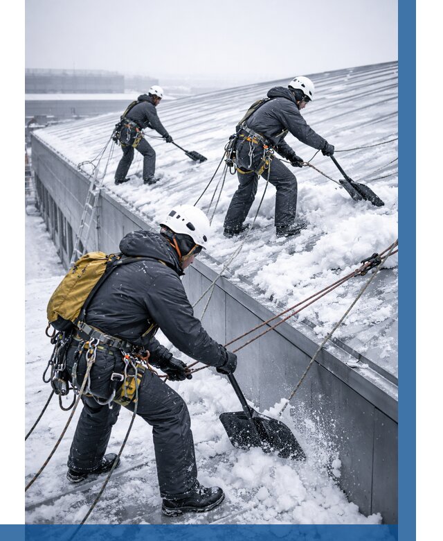 Очистка навесов от снега в Новоуральске от 4594 р. | ВЫСОТНИК-Нву