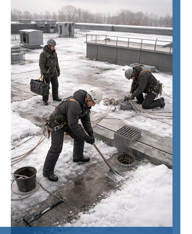 Абонентское обслуживание кровли зимой в Новоуральске от 8166 р. | ВЫСОТНИК-Нву