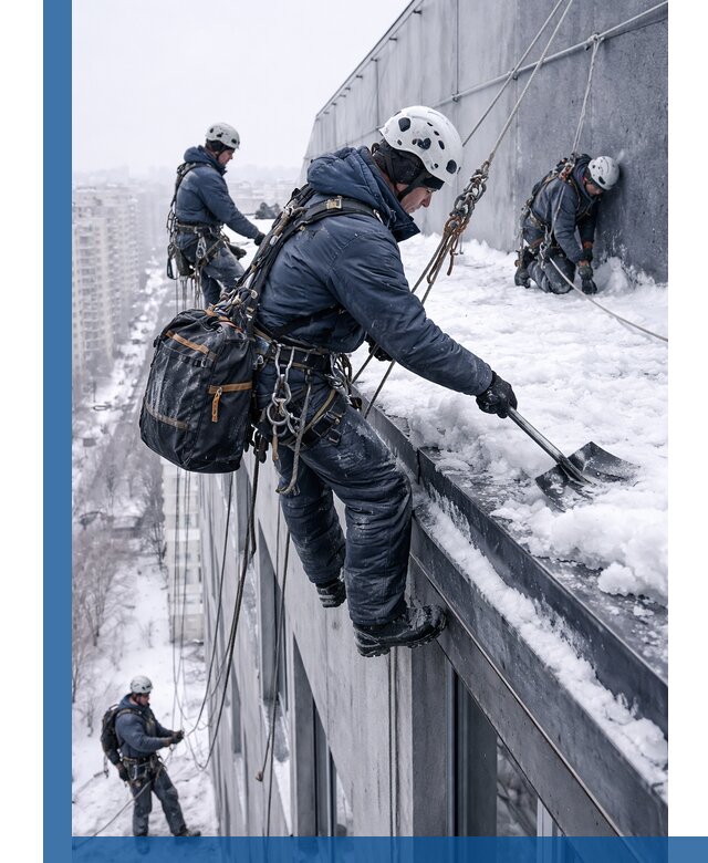 Абонентское обслуживание кровли зимой в Новоуральске регулярный уход