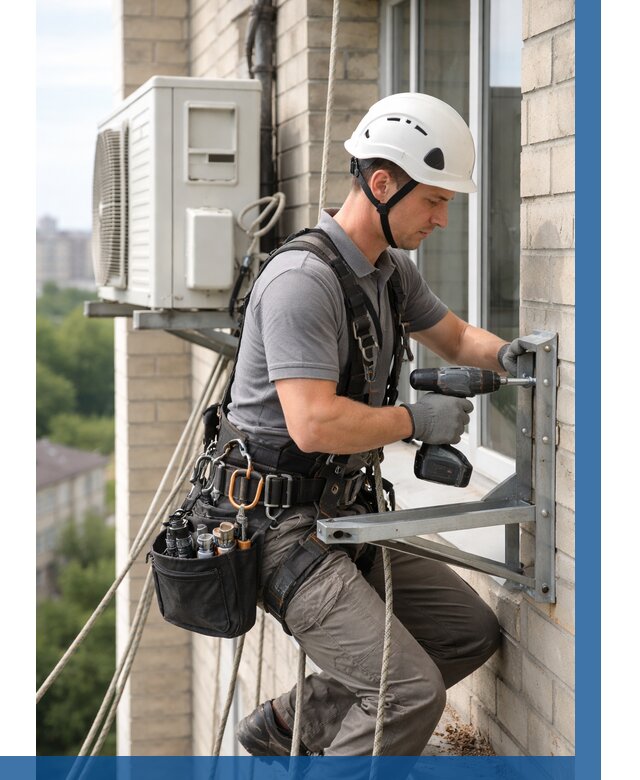 Установка кронштейнов кондиционера в Новоуральске от 3573 р. | ВЫСОТНИК-Нву