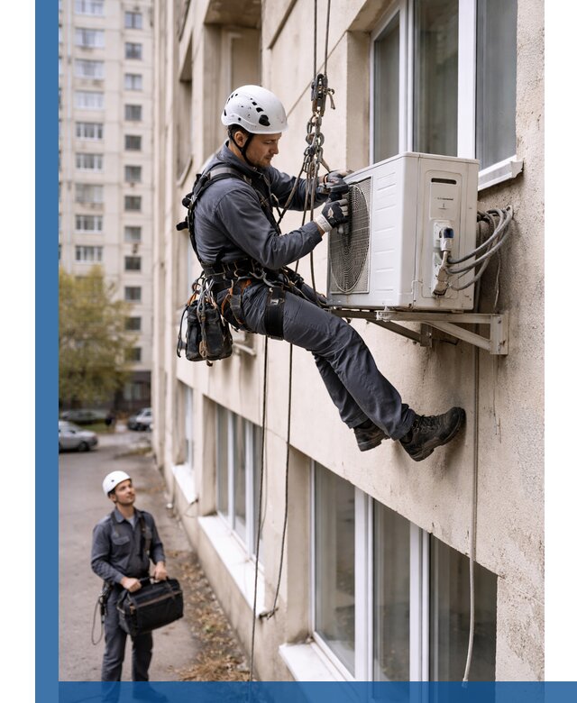 Демонтаж внешнего блока кондиционера в Новоуральске профессионально