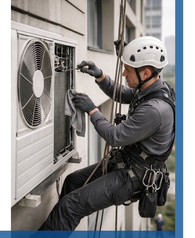 Обслуживание внешнего блока кондиционера в Новоуральске от 2756 р.ВЫСОТНИК-Нву