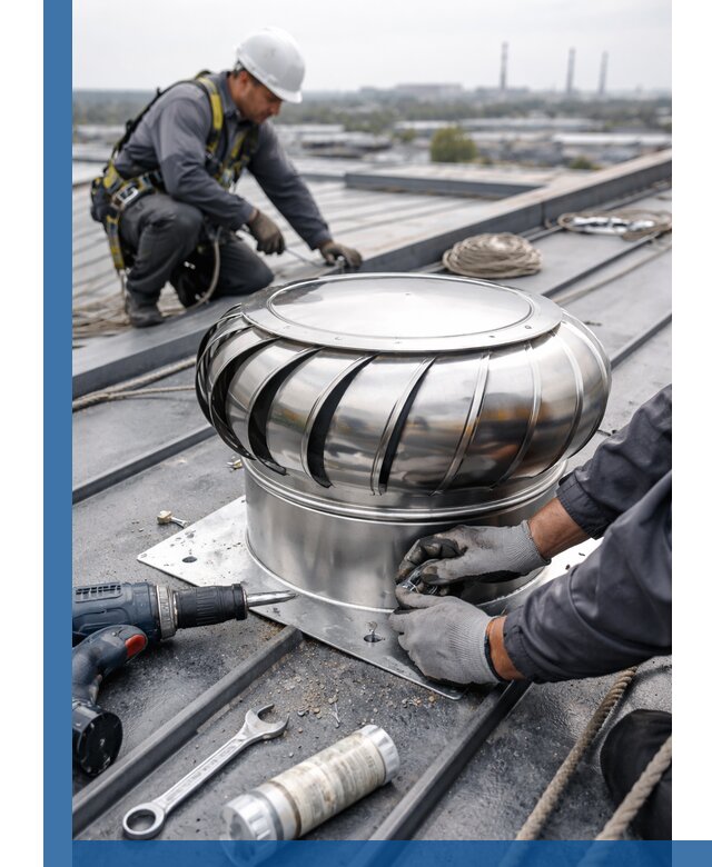 Установка дефлекторов на кровле в Новоуральске профессионально