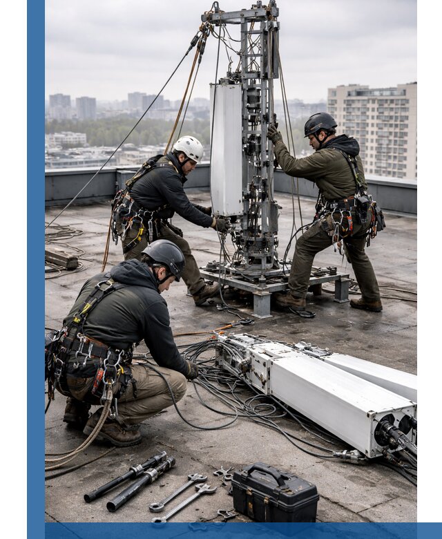 Демонтаж антенн на крыше зданий в Новоуральске с гарантией