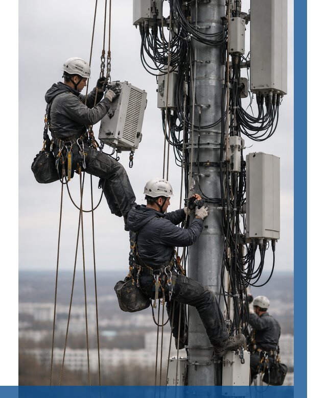 Монтаж оборудования связи на мачте в Новоуральске от 7656 р. | ВЫСОТНИК-Нву