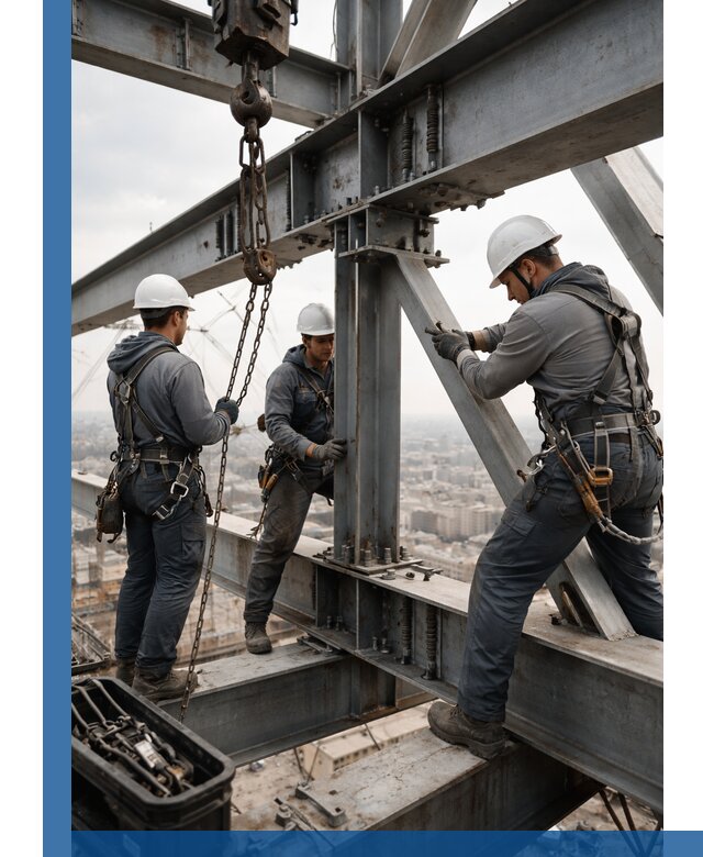 Профессиональный монтаж металлоконструкций на высоте в Новоуральске