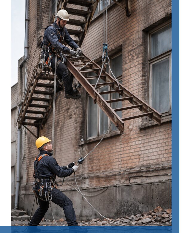 Демонтаж пожарной лестницы в Новоуральске от 12250 р. | ВЫСОТНИК-Нву