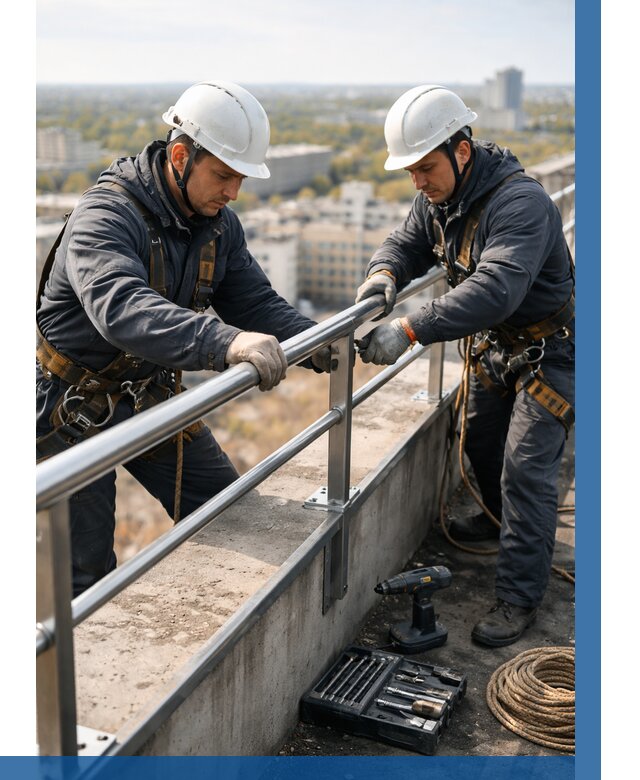 Монтаж перил на высоте в Новоуральске от 2552 р. | ВЫСОТНИК-Нву