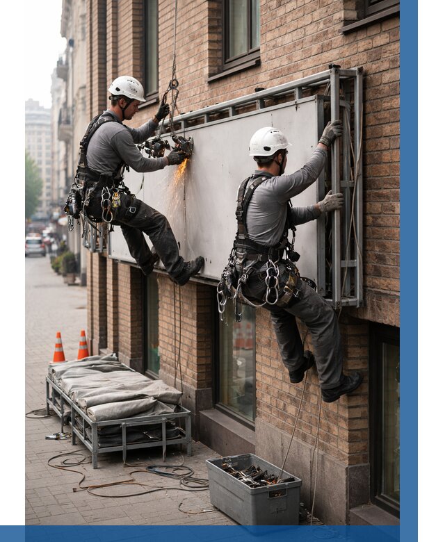 Демонтаж рекламной вывески в Новоуральске от 6635 р. | ВЫСОТНИК-Нву