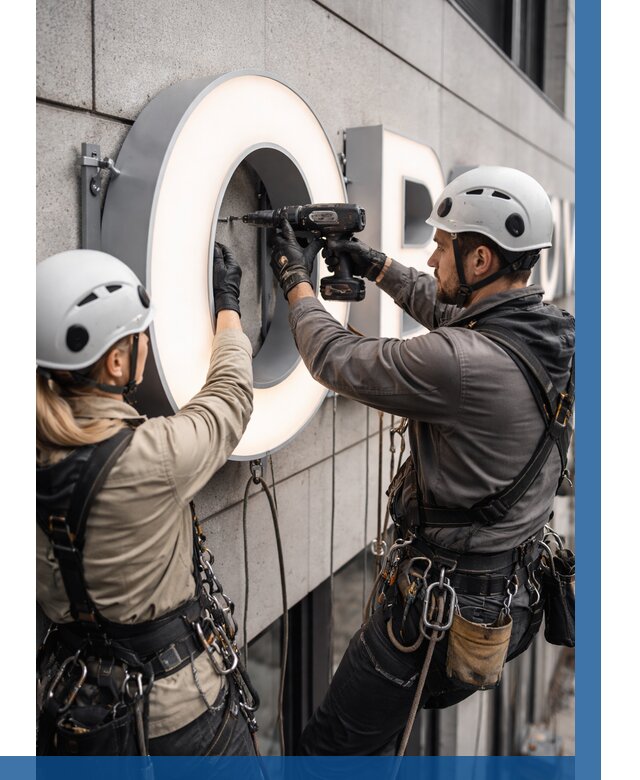 Монтаж световых букв в Новоуральске от 3062 р. под ключ ВЫСОТНИК-Нву