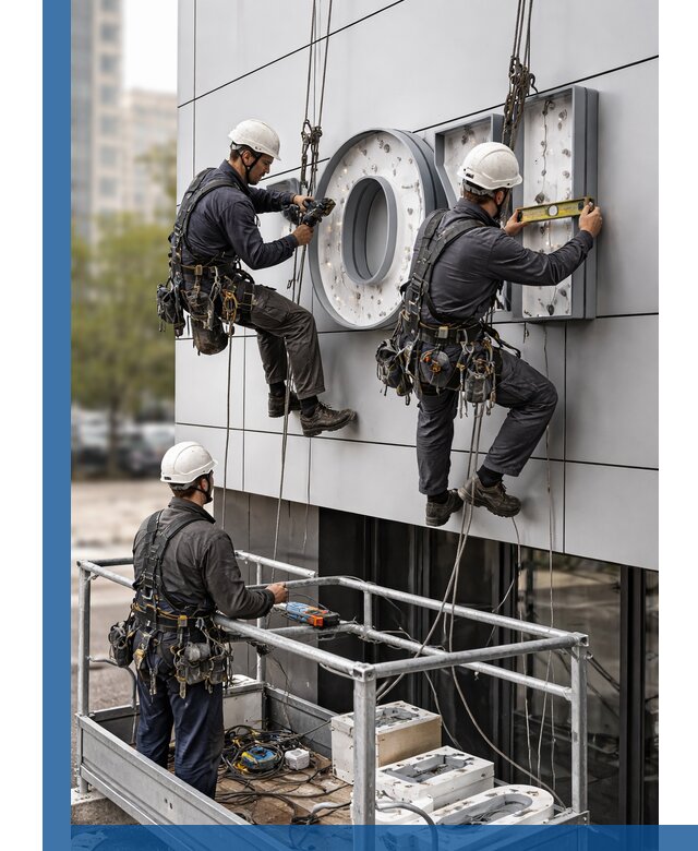 Профессиональный монтаж световых букв в Новоуральске под ключ