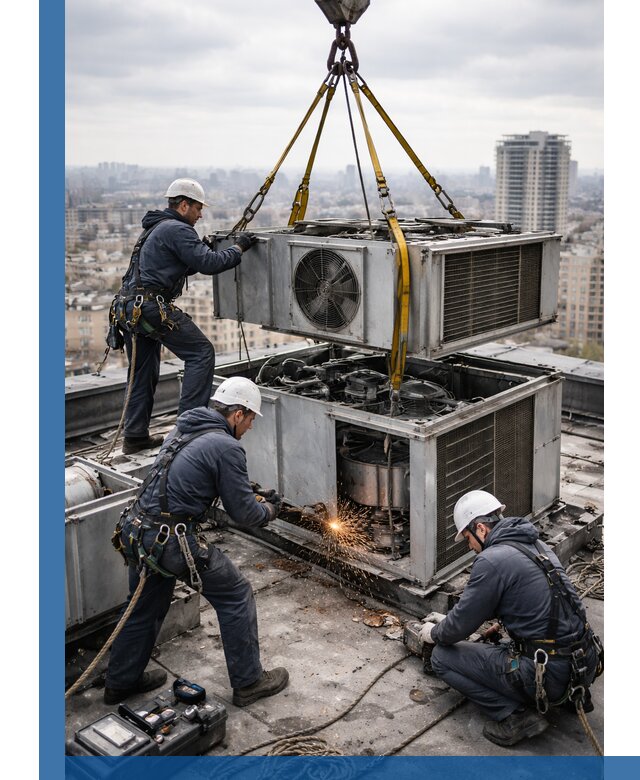 Демонтаж крышной установки в Новоуральске любой сложности